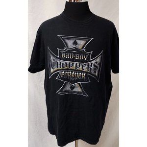 Tennessee River Bad Boy Choppers Forever Motorcycle Biker Black T Shirt 2XL USA